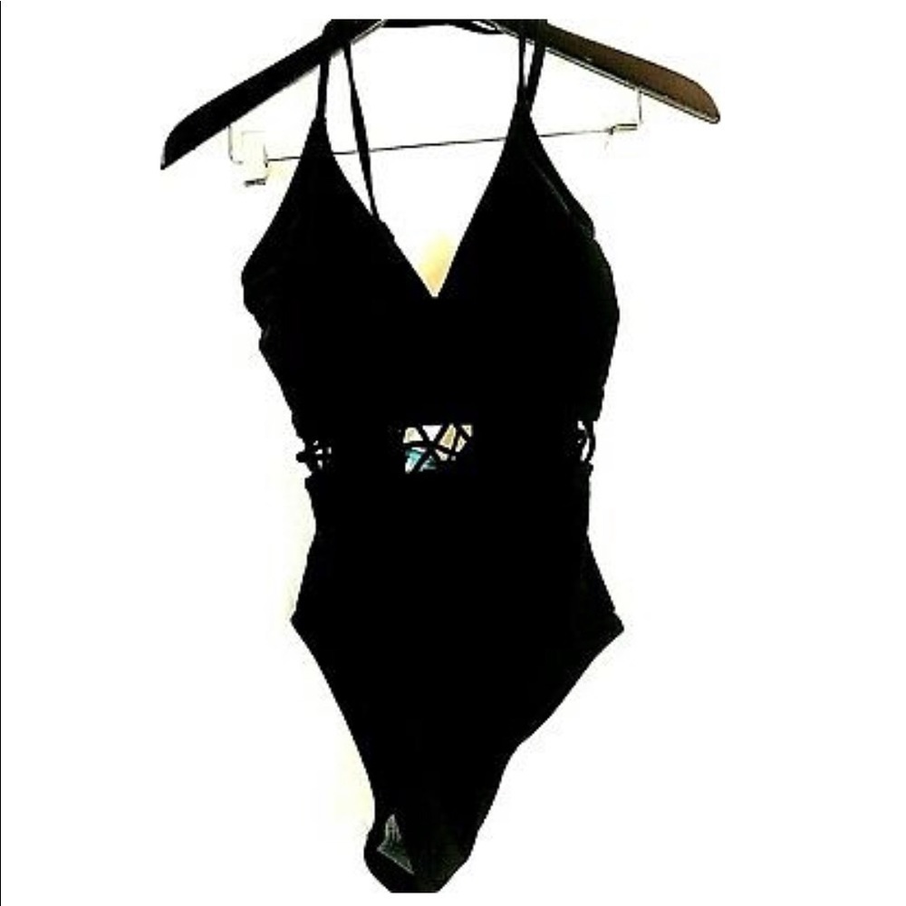 Coastal Blue Women's Swimwear Lattice Waist 1(Bonus Jewel included ‼️‼️)